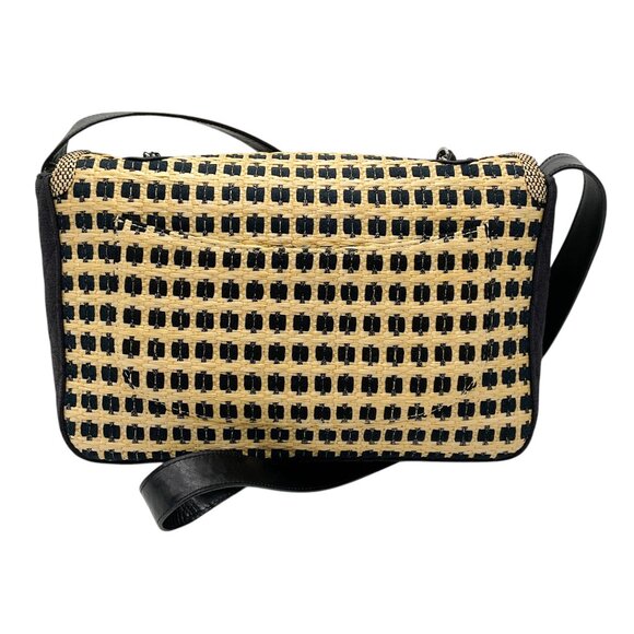 Chanel Tan / Black 2011 Raffia Flap Bag - Picture 4 of 15